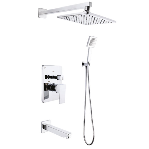 3 YÖNLÜ KARE ANKASTRE BATARYA KROM